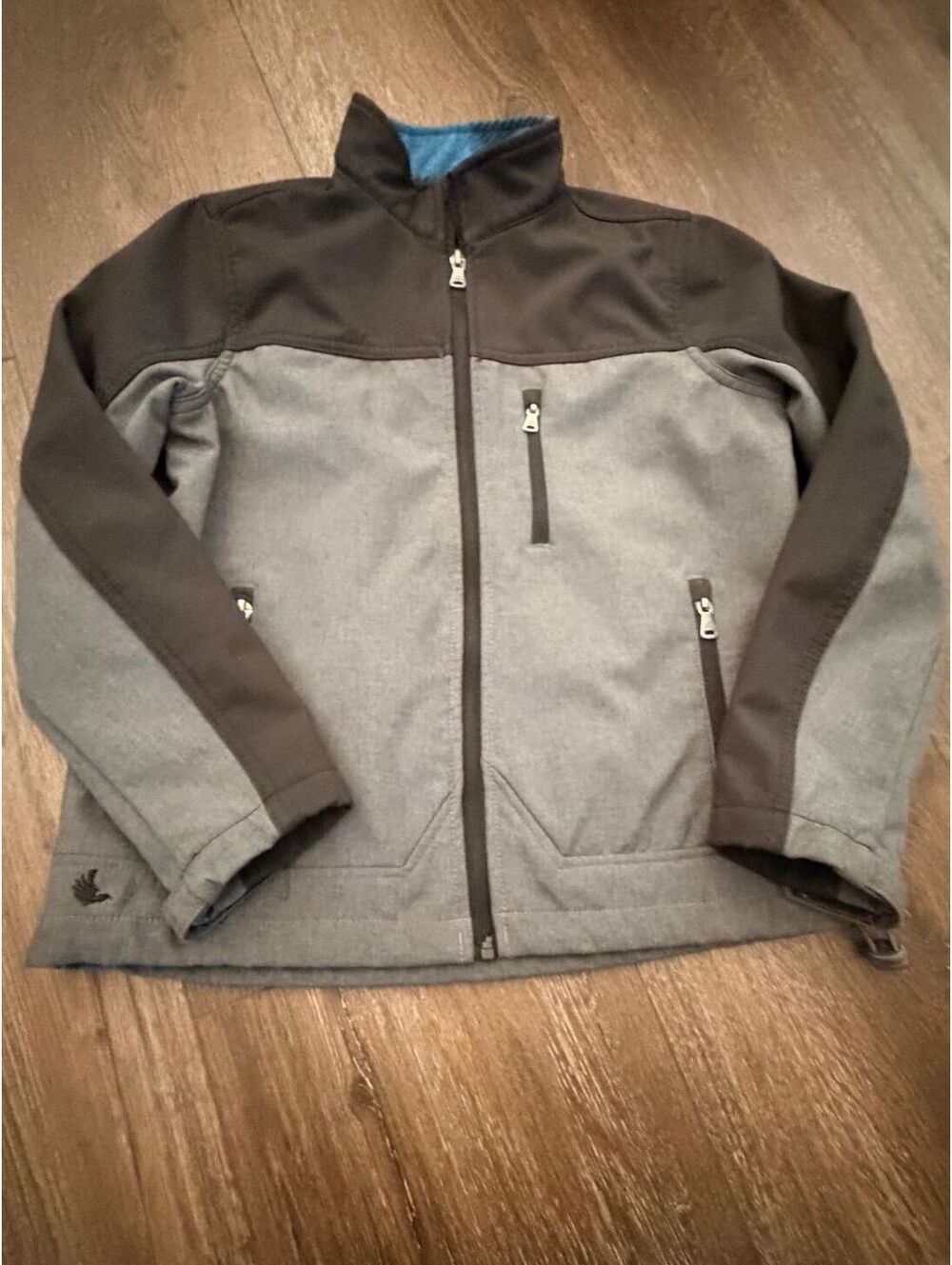 Cody James Kids Softshell Jacket Youth Large Gray Black Western Coat